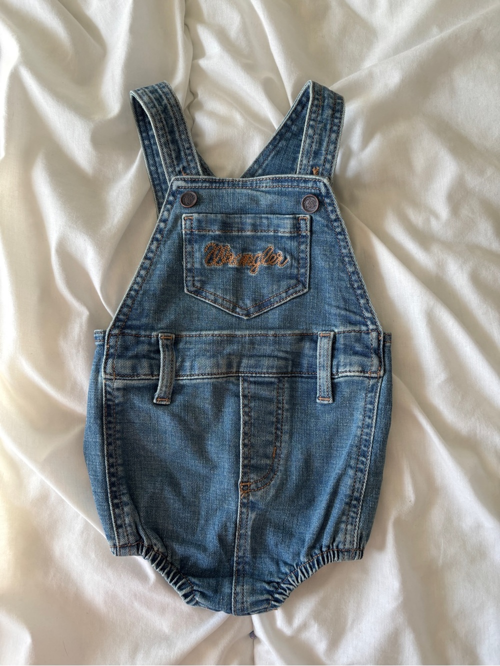 Wrangler Denim Baby Overalls in Blue